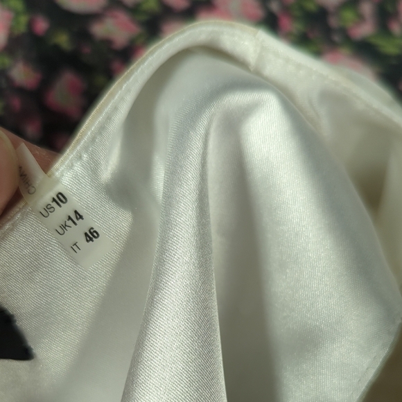 NEW Tahari Animal Print Satin Sheath Dress Tan White 10 preppy Business casual - Picture 6 of 8